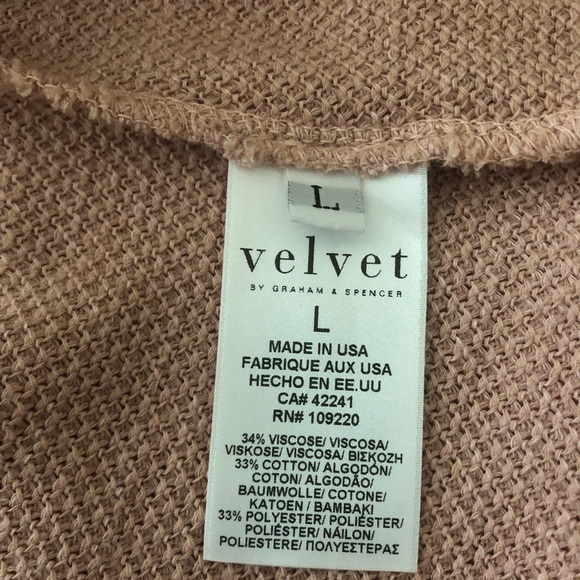 🥳B-DAY SALE❤️NWT Velvet By Graham & Spencer Waffle Thermal Hoodie - Picture 7 of 8